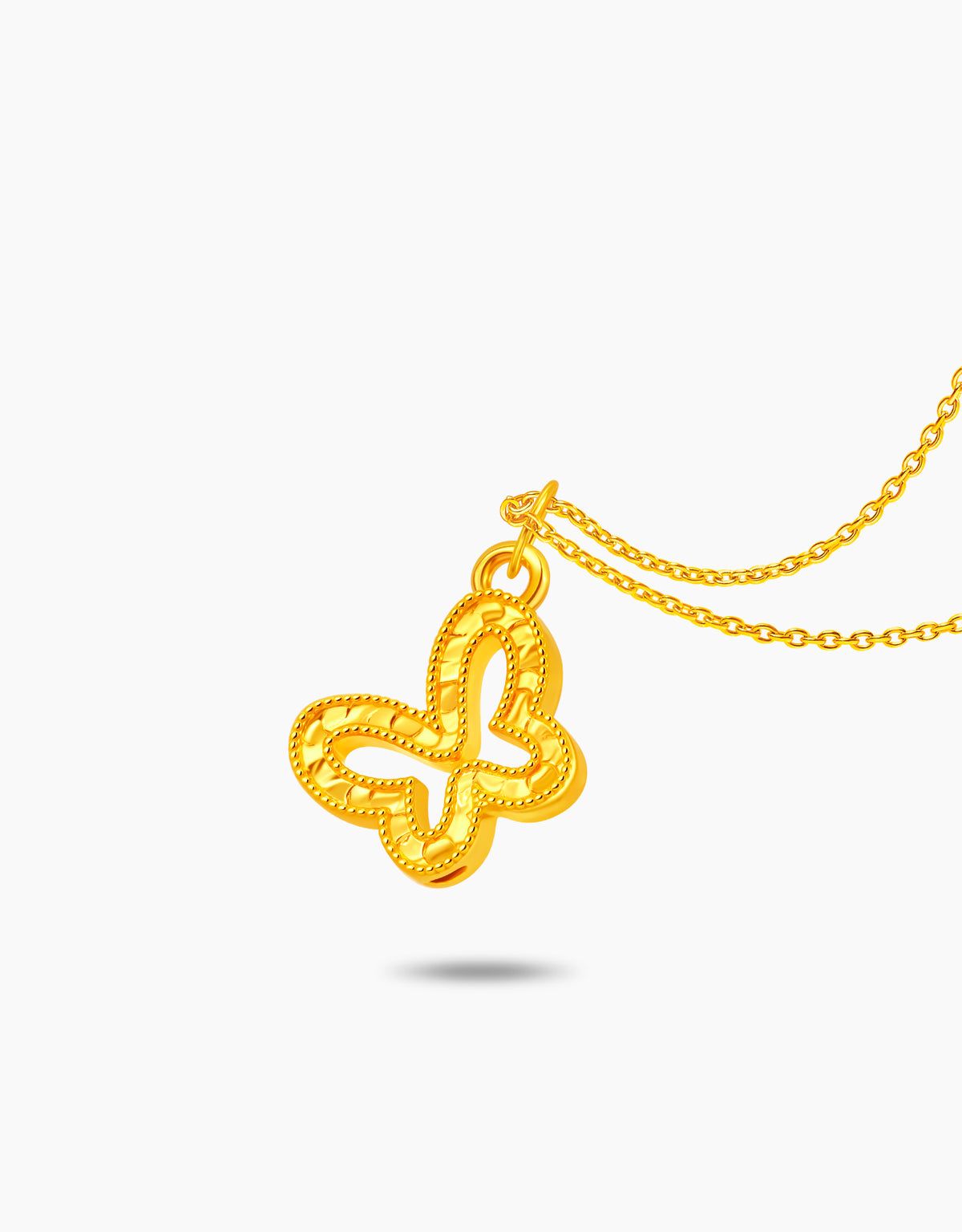 LVC 9IN Gilded Butterfly 999 Pure Gold Pendant
