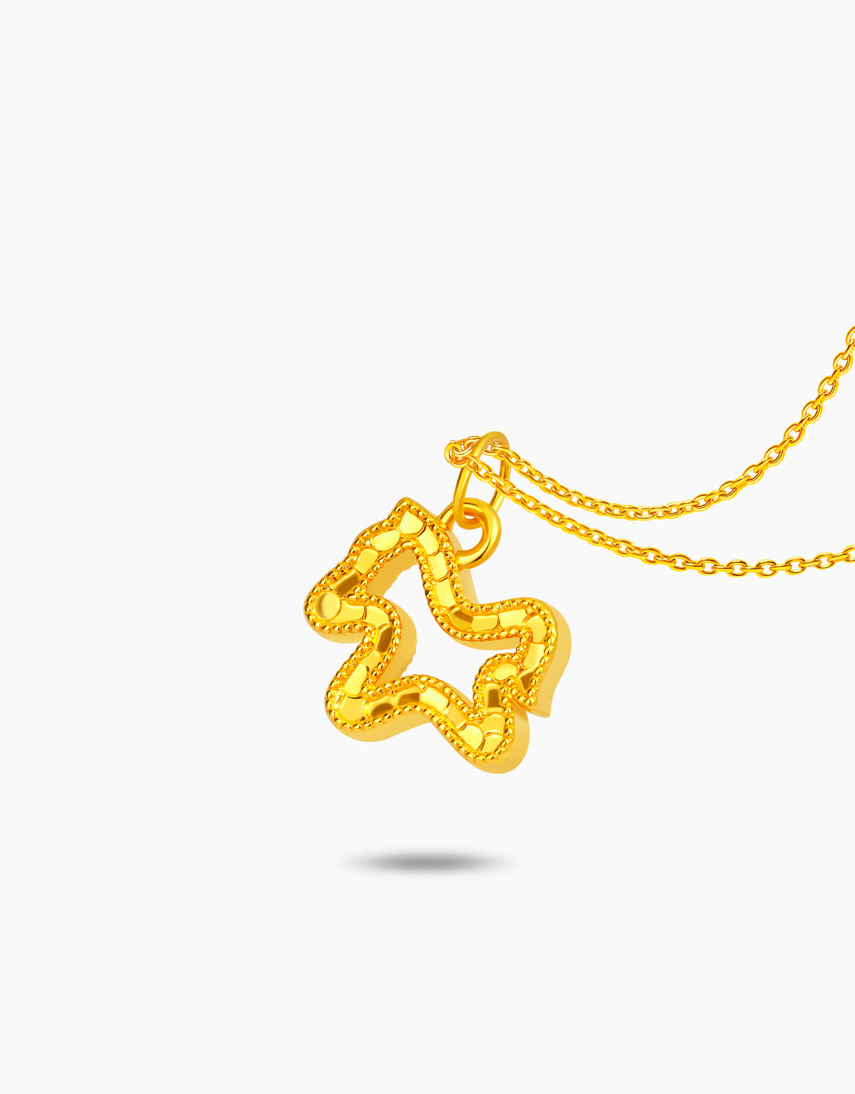 LVC 9IN Gilded Horse 999 Pure Gold Pendant